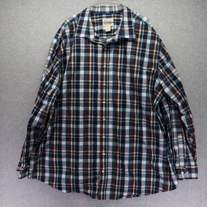 True Nation Shirt Mens 3XLT Tall Casual Button Up Colorful Plaid Long Sleeve